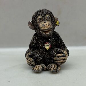 Rare Vintage Steiff Enesco Miniature Pewter Chimp Figurine